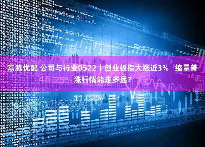 富腾优配 公司与行业0522丨创业板指大涨近3%   缩量普涨行情能走多远？